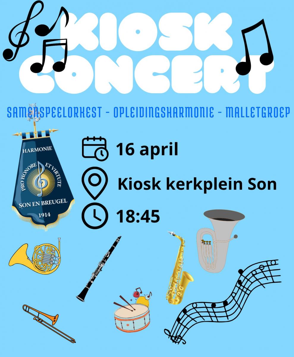 Kioskconcert op 16 april 2026