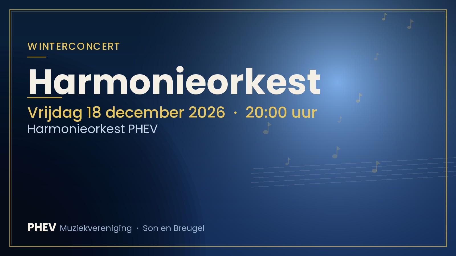 Aankondiging Harmonieorkest - Muziekvereniging PHEV